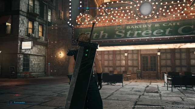 Links neben dem "8th Street Cafe" führt eine Leiter auf die Dächer, die ihr nehmen müsst.