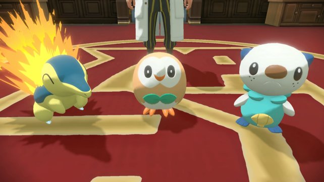 Feurigel, Bauz und Ottaro sind in Pokémon-Legenden: Arceus die Starter-Monster.