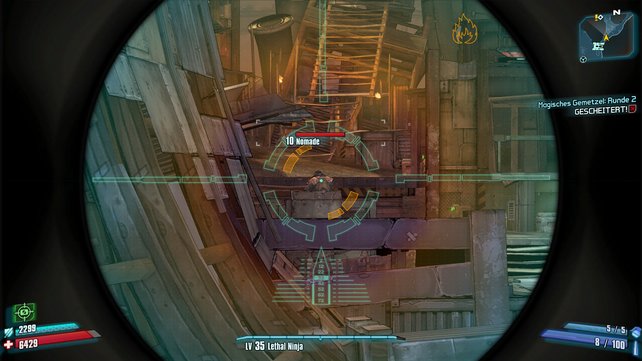 Zielen und schießen - Borderlands 2 hat Charaktere, die sich nur aufs Snipern konzentrieren können. (Bildquelle: Screenshot spieletipps)