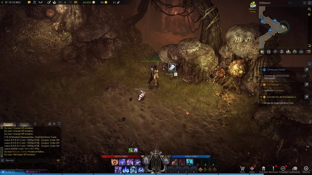 Mokoko-Samen in der Giftklauen-Höhle - Fundort 3/6 (Quelle: Screenshot Spieletipps)