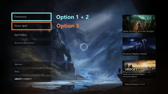 Es gibt drei Optionen, wie ihr den DLC "Die Zeichen Ragnaröks" spielen könnt"