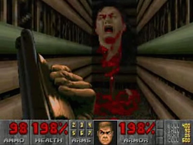 Der versteckte Entwickler John Romero in Doom 2.