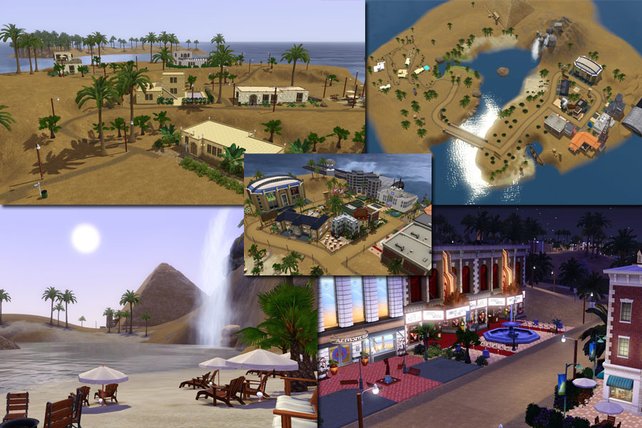 Eine eigene Welt erstellen: Die "SimOase" ist eine von vielen selbsterstellten Nachbarschaften für Die Sims 3, die Spieler auf Daniels Webseite herunterladen können. Quelle: SimFans.de