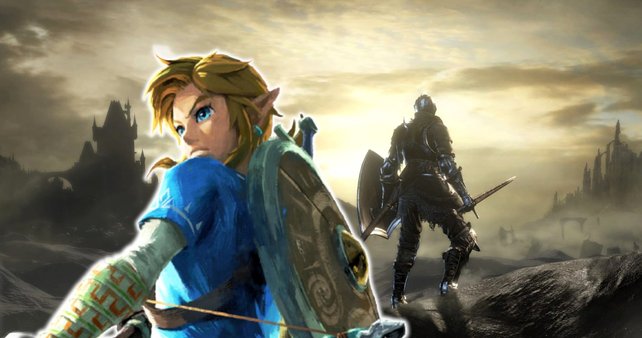 Wie sieht ein niedlicher Mischmasch aus Zelda und Darks Souls aus? (Bild: Nintendo, FromSoftware)