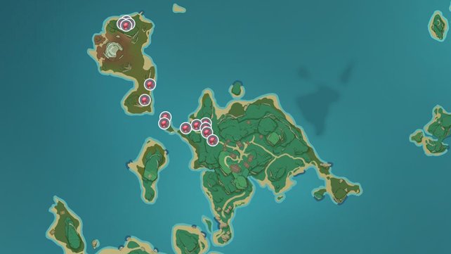 Die Karte zeigt euch die Dendrobium-Fundorte auf Kannazuka.
