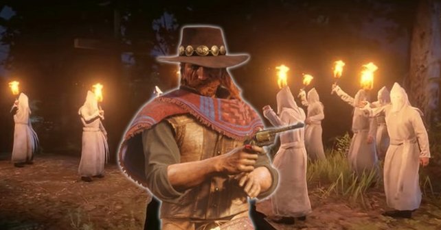 Eine heikle Aktion macht in Red Dead Online die Runde: Der Spieler umbrellaboy lässt sich dafür feiern, dass er "Ku Klux Klan"-Spieler angreift.
